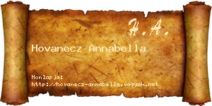 Hovanecz Annabella névjegykártya